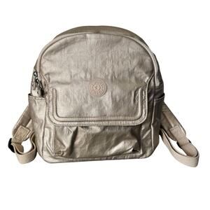 Kipling Matta Up backpack Quartz Metallic Travel School Work New Without Tags